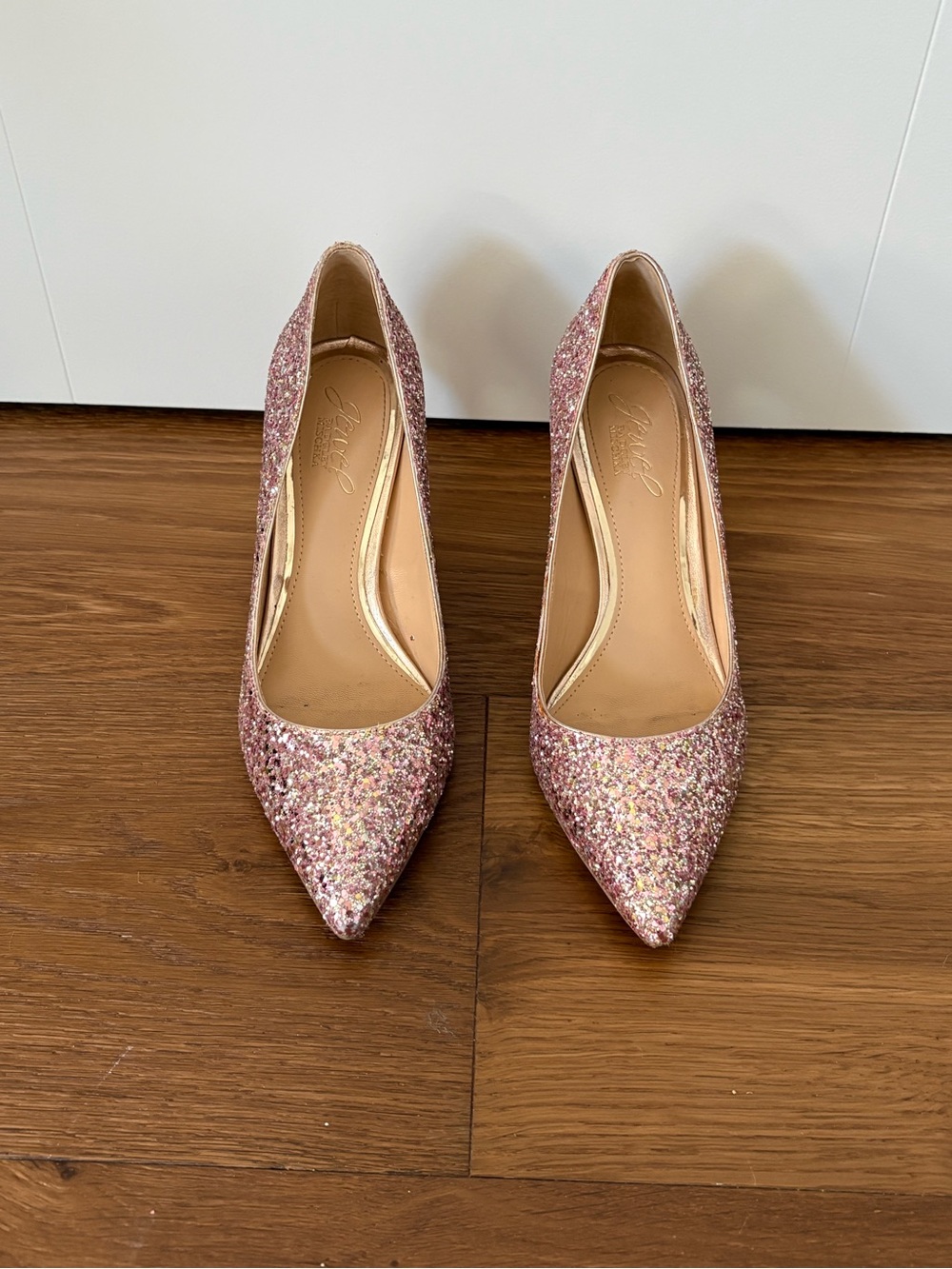Cute Pink Sparkly Badgley Mischka Heels - Size 7